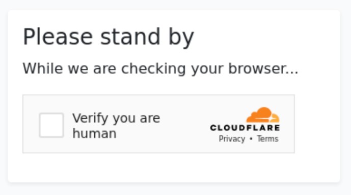 Spoofed Cloudflare CDN message